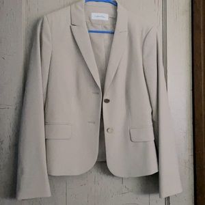 Calvin Klein Beige Blazer Size 8